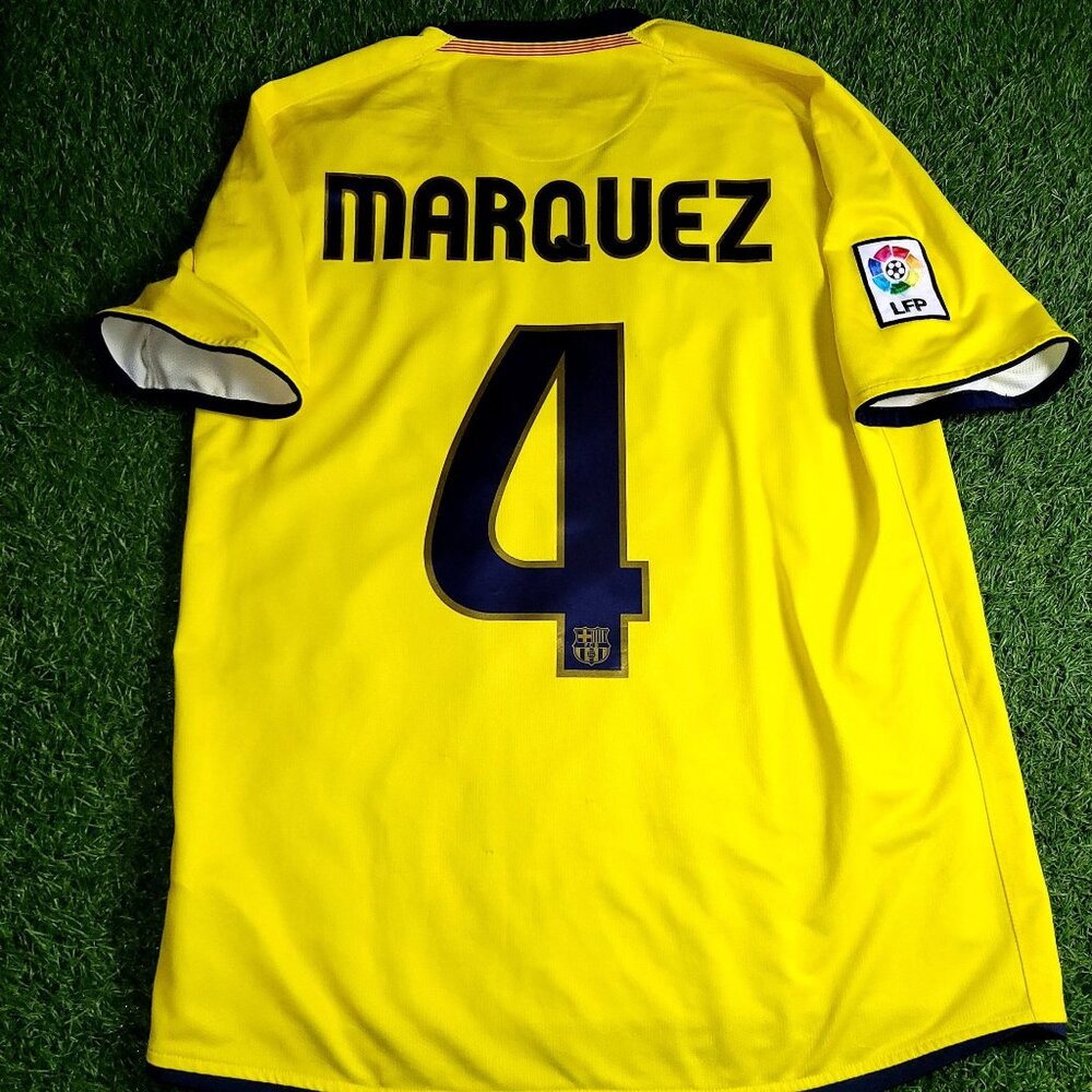 Marquez Barcelona TREBLE SEASON 2008 2009 Away Soccer Jersey Shirt M